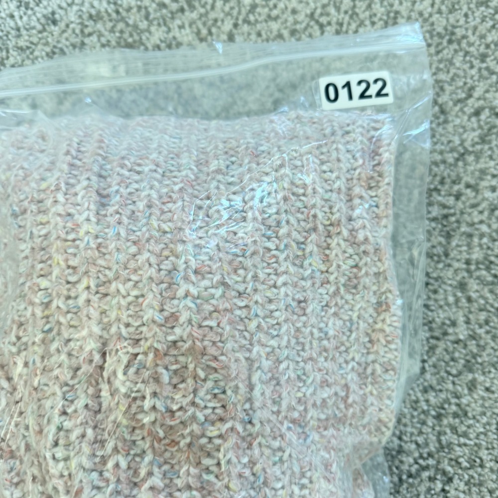 Loft Womens L Pink Confetti speckle Marl Ribbed Open Front Cardigan Sweater - Picture 11 of 11